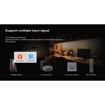 Релейний модуль вимикач DALI WIFI+RF 15A*1CH 100-240VAC (SS-L(WT))