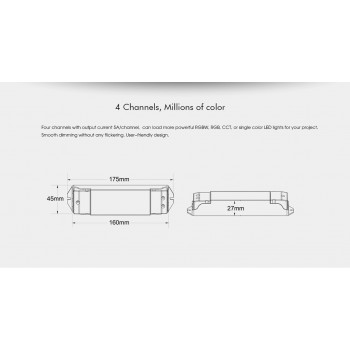 LED-контролер DEYA 12-36VDC, 5A*4CH (V4)