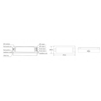 LED-контролер DEYA 5-36VDC, 8A*1CH, PUSH-DIM (V1)