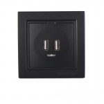 Розетка USB (2 порта) 2 A Графит