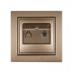 Розетка телефонная Enzo Роскошно-золотой