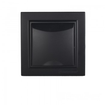 Розетка с крышкой IP44 с/з 16 A Графит