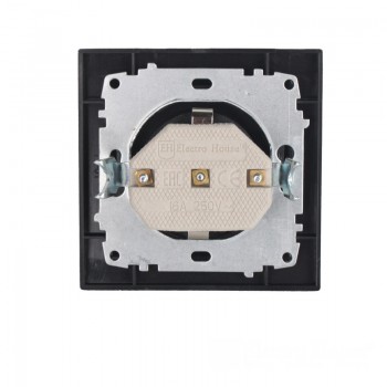 Розетка с крышкой IP44 с/з 16 A Графит