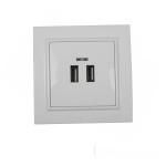 Розетка USB (2 порта) 2 A Enzo Белый