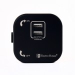 Розетка трековая двойная USB  Pandora Black (Черный) 2,4 А