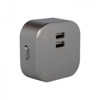 Розетка трековая двойная USB  Pandora (Серый) 2,4 А