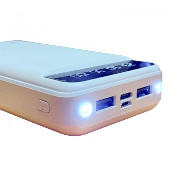 Power Bank 20000 mAh с фонариком type-c Белый