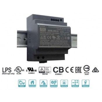 Блок живлення Mean Well на DIN-рейку 100.8W DC24V (HDR-100-24N)