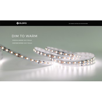 LED стрічка COLORS 168-2835-24V-IP33 9.61W 1900K + 3000K 5м (DS8168GWWW-24V-10mm)