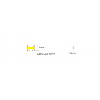 LED стрічка COLORS COB-12V-IP20 8W 800Lm 6000K 2,5м (DF8-12V-8mm-W)