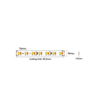 LED стрічка COLORS 168-2835-24V-IP33 9.61W 1900K + 3000K 5м (DS8168GWWW-24V-10mm)