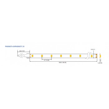 LED стрічка RISHANG 60-2835-12V-IP20 5,5W 454Lm 2700K 5м (RN0860TA-B-SW)