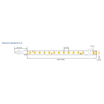 LED стрічка RISHANG 120-2835-24V-IP20 8,6W 818Lm 4000K 5м (RN08C0TC-B-NW)