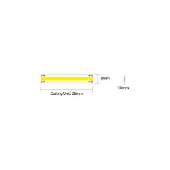 LED стрічка COLORS COB-24V-IP20 8W 680Lm 6500K 5м (DF6-24V-8mm-W)