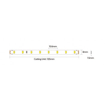 LED стрічка COLORS 64-2835-24V-IP33 4.3W 657Lm 3000K 5м (D864-24V-8mm-WW)