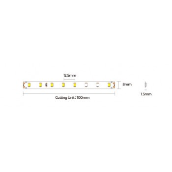 LED стрічка COLORS 80-2835-24V-IP33 6.6W 828Lm 3000K 5м (D880-24V-8mm-WW)