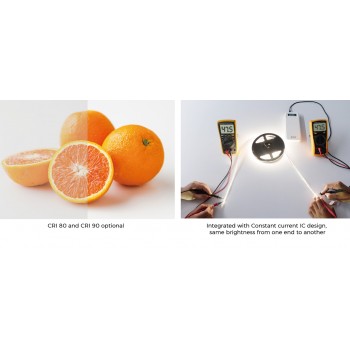 LED стрічка COLORS 160-2835-24V-IP20 16.4W 2400Lm 3000K 5м (DS8160-24V-10mm-WW)