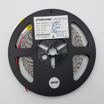 LED стрічка RISHANG 120-2835-12V-IP20 8,6W 818Lm 6500K 5м (RN08C0TA-B-W)