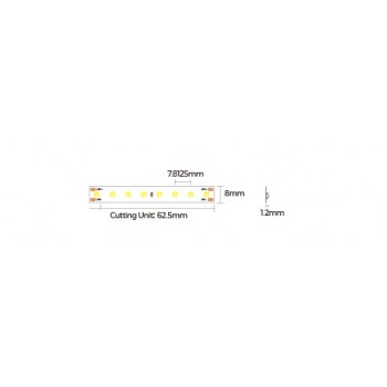 LED стрічка COLORS Chip-24V-IP20 8.8W 980Lm 3000K 5м (FD128-24v-8mm-WW)
