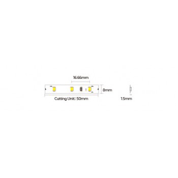 LED стрічка COLORS 60-2835-12V-IP20 4,4W 500Lm 6000K 5м (DJ60-12V-8mm-W)