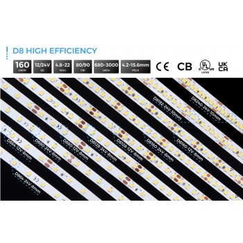 LED стрічка COLORS 64-2835-24V-IP33 4.3W 677Lm 4000K 5м (D864-24V-8mm-NW)