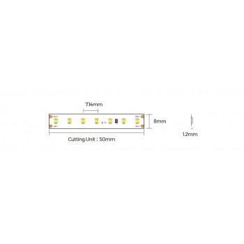 LED стрічка COLORS 140-2216-24V-IP20 6,6W 710Lm 4000K 5м (D6140-24V-8mm-NW)