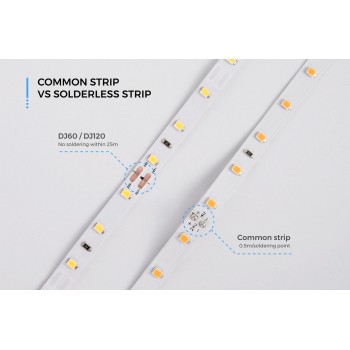 LED стрічка COLORS 120-2835-24V-IP20 9.6W 900Lm 2700K 5м (DJ120-24V-8mm-SW)