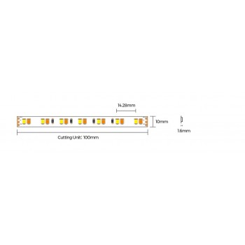 LED стрічка COLORS 140-2835-24V-IP33 17.1W 1710Lm 2700/6000K 5м (D8140SWW-24V-10mm)
