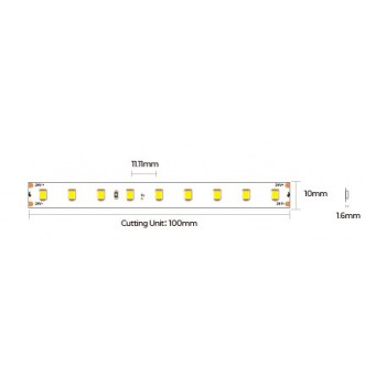 LED стрічка COLORS 90-2835-24V-IP20 4,3W 890Lm 3000K 5м (D890-24V-10mm-WW)