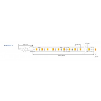 Світлодіодна стрічка RISHANG 60-5050-24V-IP20 10.8W 2700K/6500K 5м (RD0060AC-B-MW)