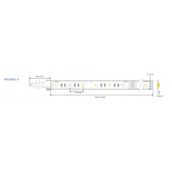 LED стрічка RISHANG 60-5050-24V-IP20 12.9/4.7W RGB + 3000K 5м (RD0260AC-A)