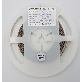 LED-стричка RISHANG 60-2835-12V-IP20 4.8 W 505 Lm 3000 K 50 м (RD0860TA-B-WW_50)