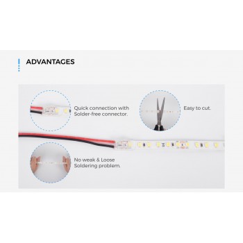 LED стрічка COLORS 120-2835-12V-IP33 8.8W 900Lm 2700K 5м (DJ120-12V-8mm-SW)