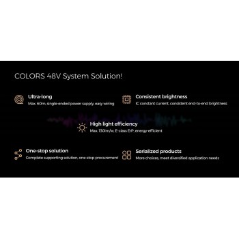 LED стрічка COLORS 120-2835-48V-IP20 8.8W 950Lm 3000K 5м (D8120-48V-10mm-WW)