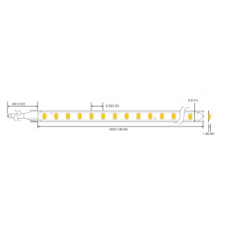 LED стрічка RISHANG 120-3014-24V-IP20 8.6W 836Lm 3000K 5м (RD08C0GC-WW)