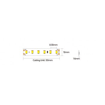 LED стрічка COLORS 120-2835-24V-IP20 8.7W 3000K 20м (DS8120-24V-12mm-WW)