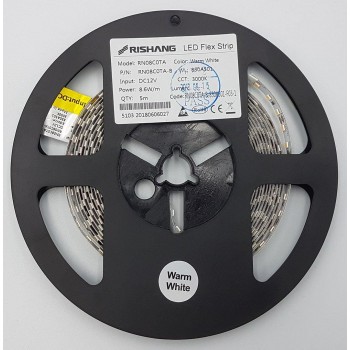 LED стрічка RISHANG 120-2835-12V-IP20 8,6W 122Lm Blue 5м (RN08C0TA-B-B)