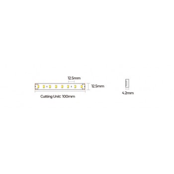 Термостійка стрічка COLORS 80-3030-24V-IP65 4.8W 745Lm 4000K 5м (DS980-24V-10mm-IP65-NW)