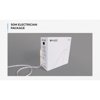 LED стрічка COLORS 60-2835-12V-IP20 4,4W 500Lm 6000K 5м (DJ60-12V-8mm-W)