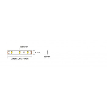 LED стрічка COLORS 60-2835-12V-IP20 4.2W 399Lm 3000K 5м (D860-12V-8mm-WW)