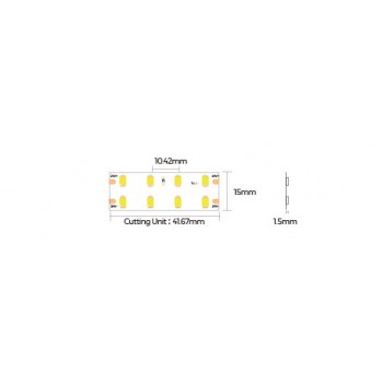 LED стрічка COLORS 192-2835-24V-IP20 18.9W 2810Lm 6000K 5м (D8192-24V-15mm-W)