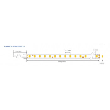 LED стрічка RISHANG 60-2835-12V-IP20 12W 956Lm 3000K 5м (RN0060TA-A-WW)