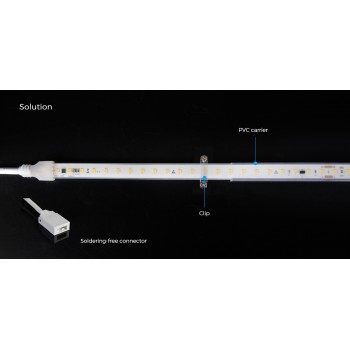 LED стрічка COLORS 104-2835-220V-IP65 10.6W 990Lm 2850K 50м (H8104-230V-12mm-WW)
