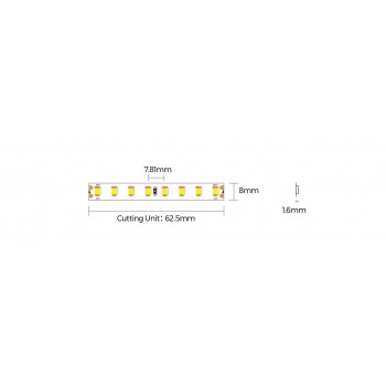 LED стрічка COLORS 128-2835-24V-IP33 8.7W 1342Lm 6000K 5м (D8128-24V-8mm)