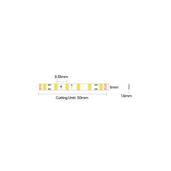 LED стрічка COLORS 120-2835-24V-IP20 8.4W 800Lm 4000K 5м (D8120-24V-5mm)