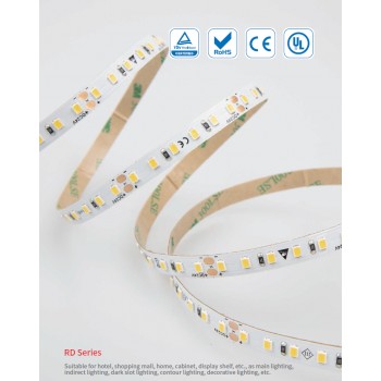 LED стрічка RISHANG 120-2835-12V-IP33 9,6W Yellow 5м (RD08C0TA-B-Y)