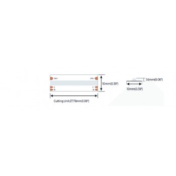 LED стрічка COLORS COB-24V-IP20 8.8W 2700/6000K 5м (DF7-24V-10mm-SWW)