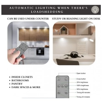 Комплект LED светильников LED light with Remote Control Set Square