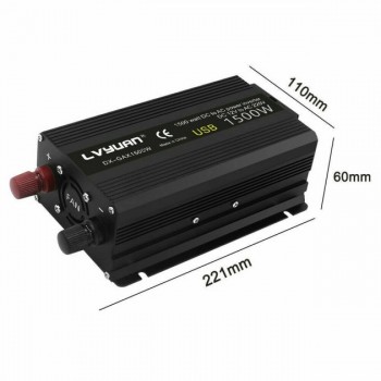Инвертор (преобразователь) 12V-220V 1500W