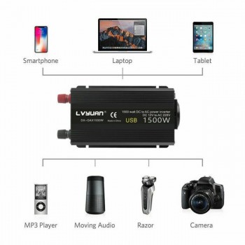 Инвертор (преобразователь) 12V-220V 1500W
